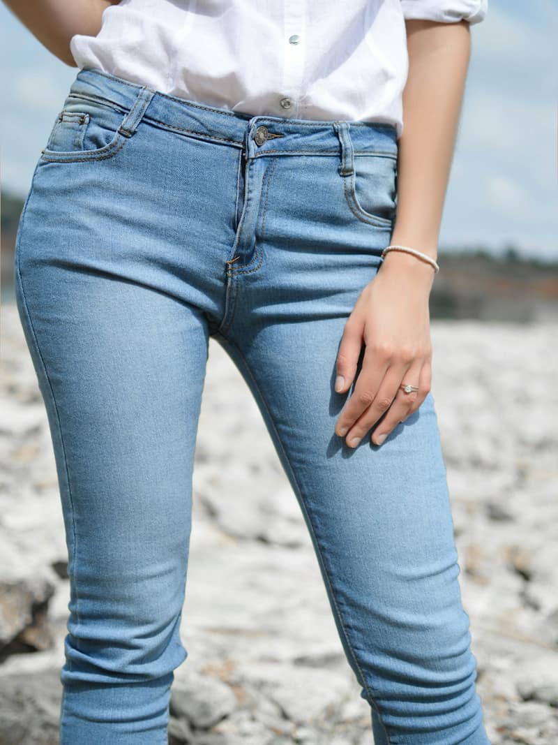 A Line Denim Skirt